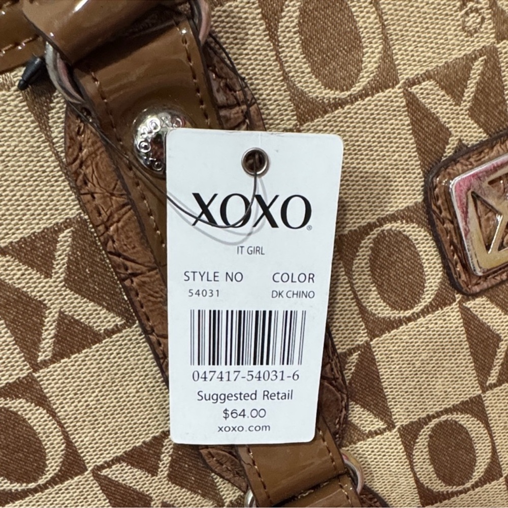 XOXO Tan and Brown Checkered Shoulder Bag NWT - Picture 3 of 9